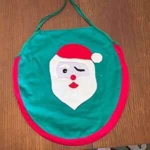 Vtg 60s double sided Santa face toilet seat cover‎